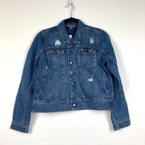 NWT M Maternity A Pea In The Pod Denim Jean Jacket